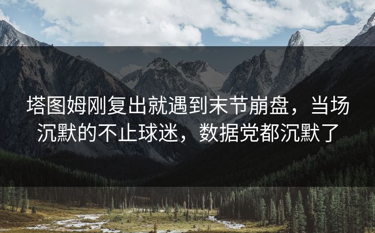 塔图姆刚复出就遇到末节崩盘，当场沉默的不止球迷，数据党都沉默了