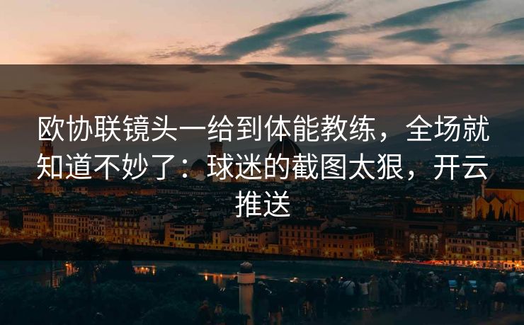 欧协联镜头一给到体能教练，全场就知道不妙了：球迷的截图太狠，开云推送